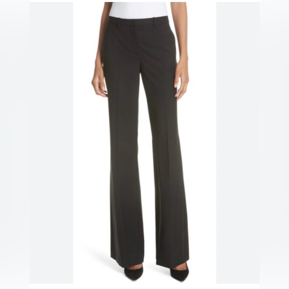 New York and Company women’s size 12 wide leg pants black with small polkadots